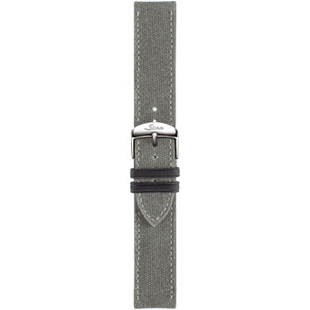 Grey leather discount watch strap 20mm