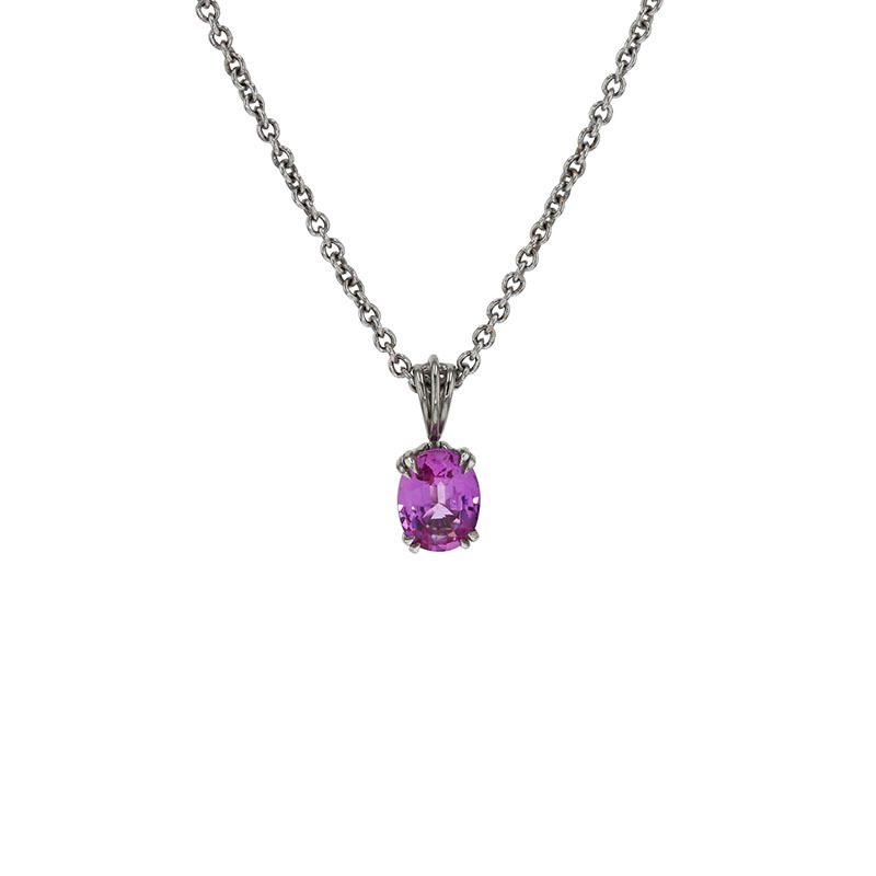 Pink hot sale sapphire pendant