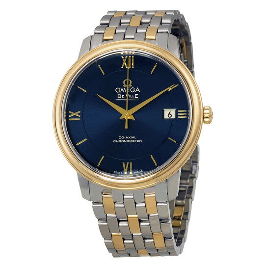 Omega De Ville Prestige Co-Axial Blue Dial Men's Watch