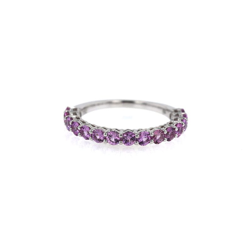 Pink sapphire clearance diamond eternity rings