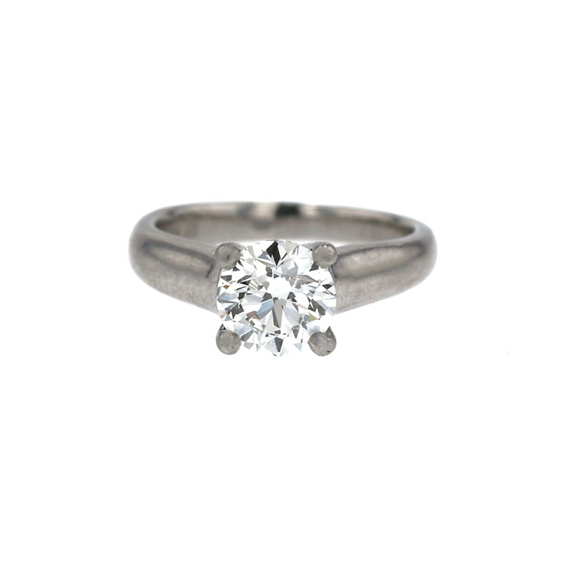 Platinum moissanite store ring