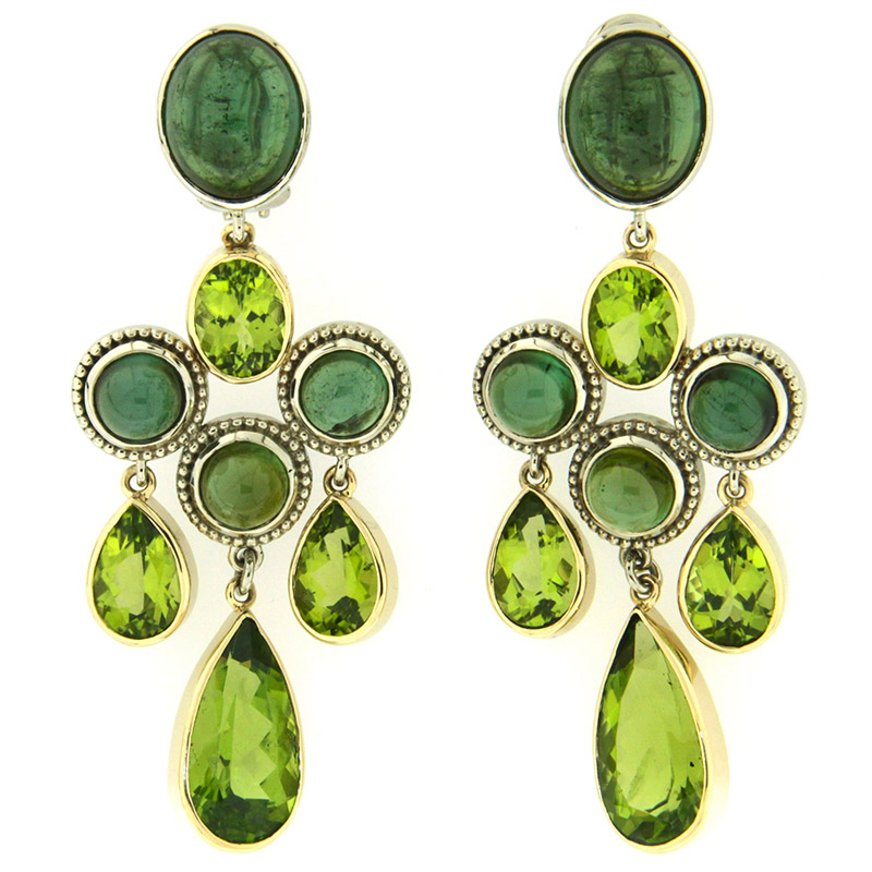 Peridot chandelier clearance earrings