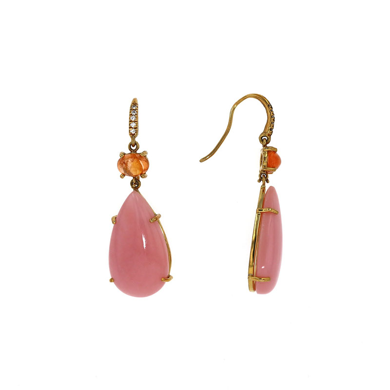 Pink on sale opal earrings