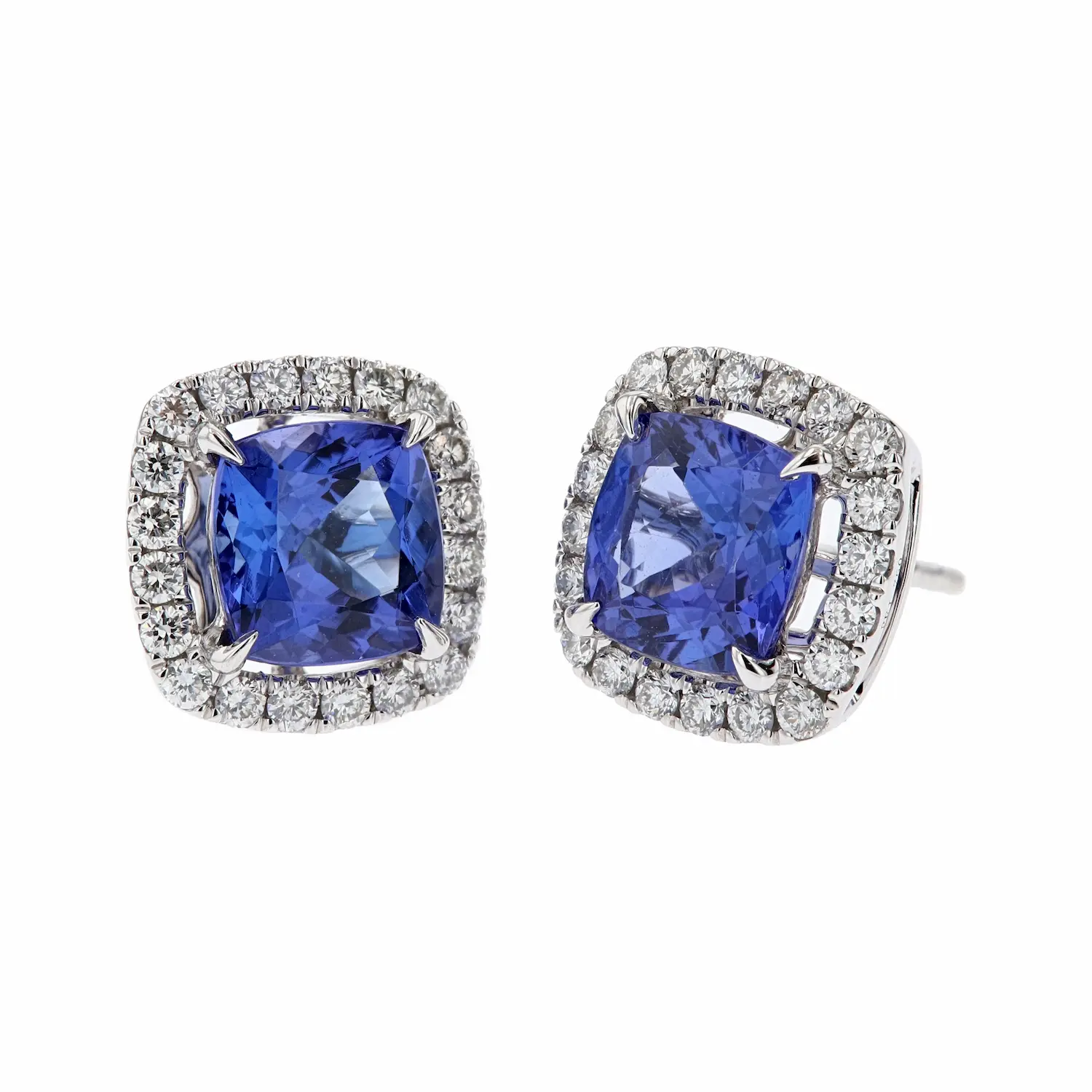 Tanzanite white store gold earrings