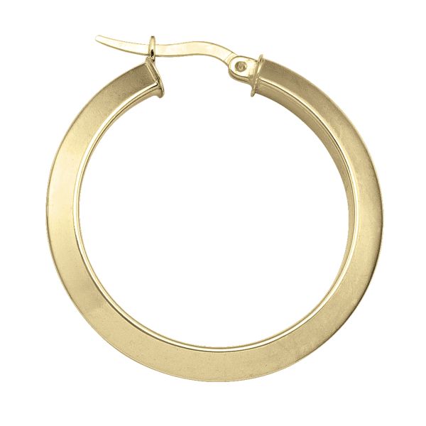 Plain gold sale hoop earrings