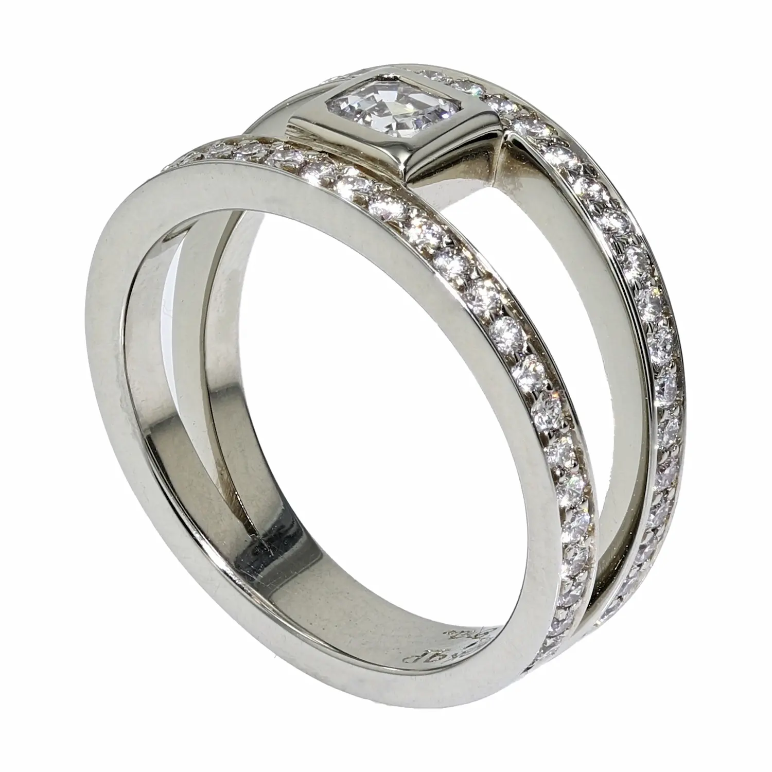 Modern Double Row Diamond Ring - J Vair Anderson Jewellers