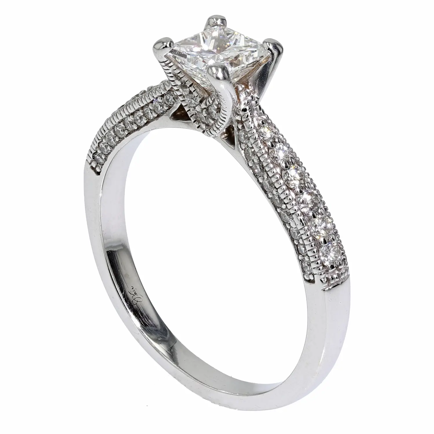 Princess diamond cut 2025 engagement rings