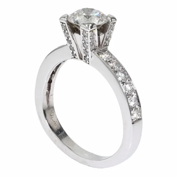 Platinum ring with solitaire on sale diamond